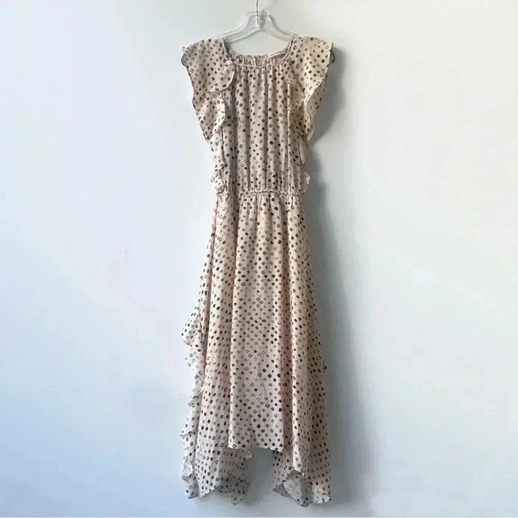 Ulla Johnson 100% Silk Dorothea Midi Dress - Safari Shibori Print - Size 4 - Picture 4 of 16